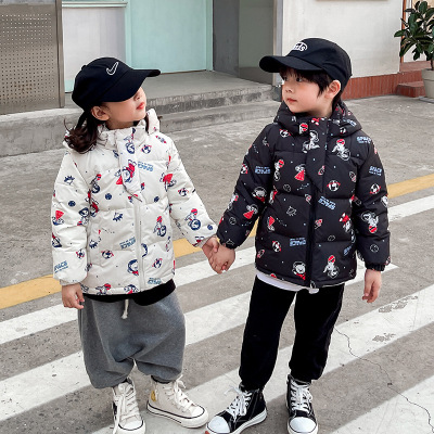 One Piece Dropshipping Autumn and Winter New Children's down Jacket Wholesale Boys and Girls Infant Baby Clothing Thickened down Jacket