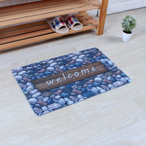 football mesh printed pvc floor mat kitchen bathroom bedroom balcony entrance non-slip carpet can be graphic customization
