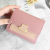 Women's 3-Fold Square Metal Decorative Buckle Two-Color Horizontal European and American Youth Student Wallet 2021new Product