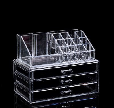 Foreign Trade New Acrylic Skin Care Products Storage Cabinet Cosmetic Shelf Drawer Box Overlay Factory Wholesale Customization