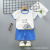 Children's Short Sleeve Children's Clothing Summer Pure Cotton Unisex Baby Short Sleeve Shorts Two-Piece Cartoon Children Suit