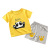 Children's Short Sleeve Children's Clothing Summer Pure Cotton Unisex Baby Short Sleeve Shorts Two-Piece Cartoon Children Suit
