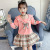 Girls' Autumn Clothing Suits Korean Style Children's Bow College Style Two-Piece Set 2021 New Girl's Suit