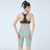 Tight High Waist Hip Lifting Stitching Mesh Five Points Yoga Suit Workout Clothes Leggings Women's Outer Wear Sportswear