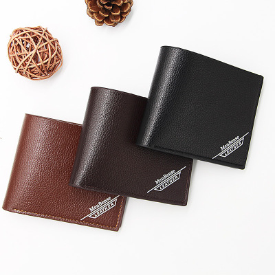 Factory Direct Supply Men's Wallet Short Chic Casual Pu Wallet Large Capacity Men's Youth Coin Pocket Wholesale