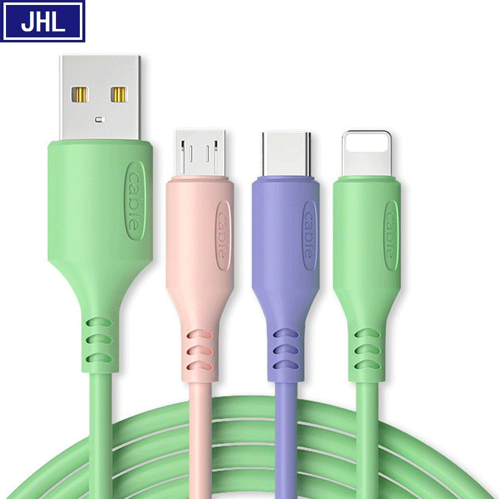 Liquid Silicone USB Type-C Cable Color Macaron iPhone Charging Cable USB Android Line Foreign Trade Wholesale.