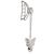 Style Trendy Fashion Simple Hollow Butterfly Back Head Grip Love Heart Pendant Tassel Hairpin Female