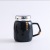New Mirror Ceramic Mug with Lid Creative Golden English Letters Insulated Mug Coffee Cup Factory Wholesale