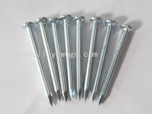 electro-plated white zinc flat cap straight twill cement nail outlet steel nail 1 ‘‘1.5‘‘ 2 ‘‘2.5‘‘ 3 ‘‘4‘‘