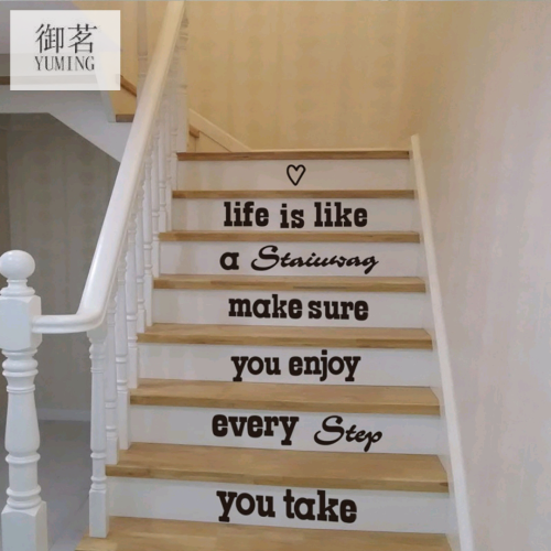 yuming wallpaper 778 english stair stickers home hotel shop decoration creative wall stickers diy