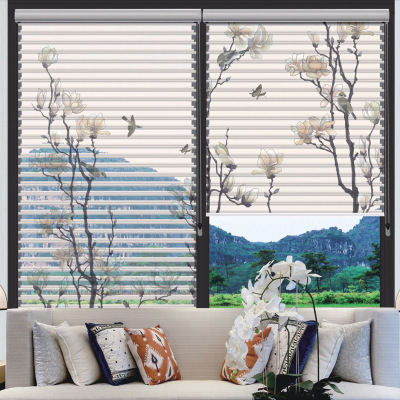 Export Triple Shade Louver Soft Gauze Shutter Curtain Bedroom Living Room and Bathroom Shading Waterproof Curtain