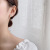 Super Flash Design Zircon Stud Earrings Women's Simple Niche Personalized Pearl Earrings Sterling Silver Needle All-Match Earrings