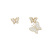 Sterling Silver Needle Asymmetric Super Flash Butterfly Zircon Stud Earrings Female Light Luxury Design Temperament Ear Studs Earrings