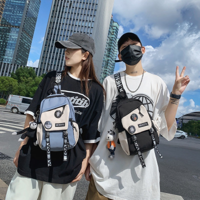 Chest Bag Men's Messenger Bag Ins Fashion Brand Sports Student Shoulder Bag Casual Girl Shoulder Bag Japanese Style Crossbody Small Backpack