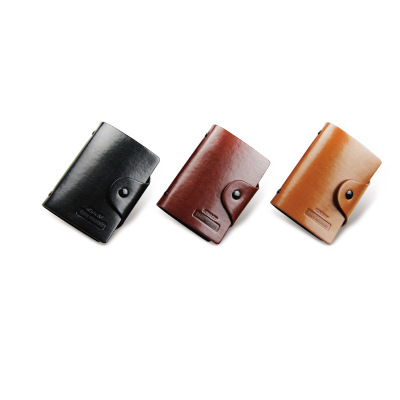 Kinary Advanced Leather Pattern Card Holder Os9007 Men's and Women's Business Bank Card Bus Pass Collection Bag Book