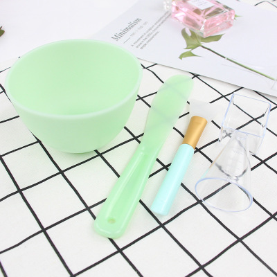Beauty Silicone Mask Bowl Set Adjustment Facial Treatment Brush DIY Facial Mask Mixing Stick with Scale Measuring Spoon Homemade Mask Tools
