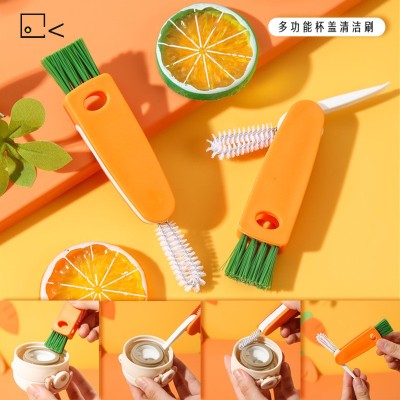 Three-in-One Cup Lid Cleaning Brush Cleaning Brush Sub Baby Bottle Brush Thermal Insulation Cup Cover Gap Cleaning Brush