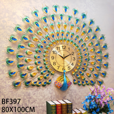 Peacock Wall Clock Living Room Home Fashion Creative Clocks Mute Simple Decoration Wall Clocks European Clock Quartz Clock