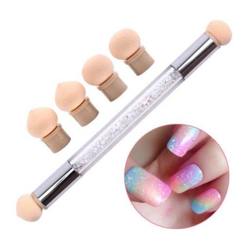 smudge pen point color pen phototherapy point color glue sponge pen double-headed washable and changeable 4 heads