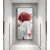 Handmade Painting Vertical Type at the Entrance Painting Classical Blue Flower Decorative Painting Modern Minimalist Corridor and Aisle Mural