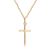 2021 Ornament Fashion Trendy Cross Pendant Necklace Chain Hypoallergenic Europe and America Cross Border
