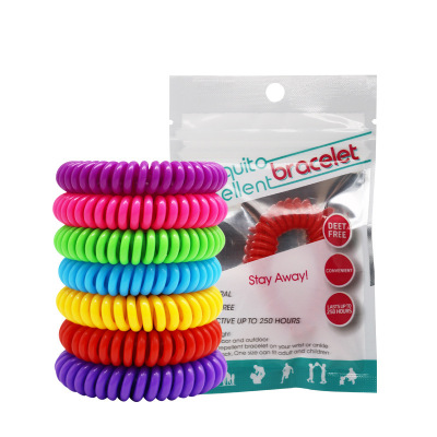 Cross-Border Spot Eva Mosquito Repellent Bracelet Anti-Mosquito Spring Bracelet Phone Coil Mosquito Repellent Ring