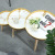 Nordic Style Golden Edge Tea Table Living Room Home Small Apartment round Tea Table Marble Texture Tea Table Side Table Combination