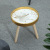 Nordic Style Golden Edge Tea Table Living Room Home Small Apartment round Tea Table Marble Texture Tea Table Side Table Combination