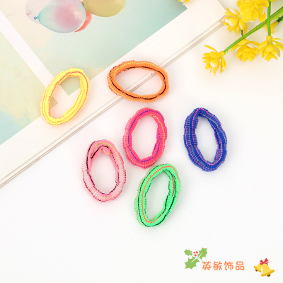 High Elastic Candy-Colored Hair Tie Internet Celebrity Bandeau Hair Band Head Rope Hair Rope Durable Simple Color Hair Accessories