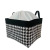 Houndstooth Pattern Three-Layer Thickened Drawstring Wardrobe Storage Basket Canvas Fabric Storage Basket Clothes Quilt Storage Basket