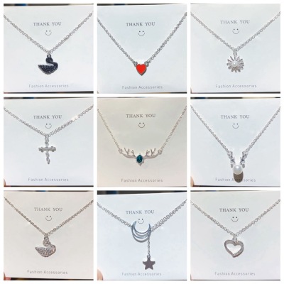 Necklace Female Student Korean Style Simple All-Match Clavicle Chain Collar Couple Girlfriends Pendant Pendant Fashion Neck Accessories