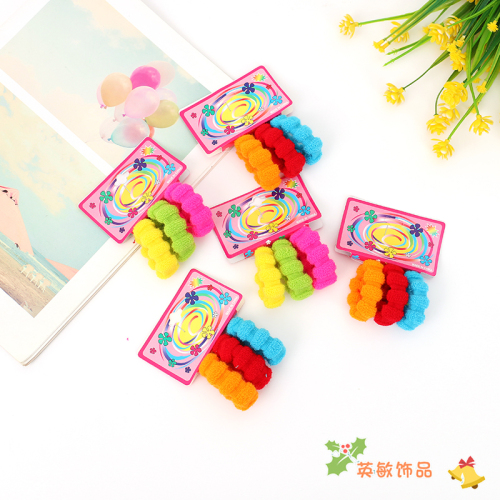 Seamless Rubber Band Korean Style Simple and Seamless Headband Women‘s Hairband for Tying up Hair High Elastic Durable Multi-Color Towel Ring