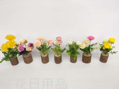 Artificial/Fake Flower Small Wood Pile Silk Flower Series Bonsai Decorations