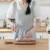 My New Arrival Alsay Japanese Style Simple Blended Yarn-Dyed Household Three-Color Apron Adult Average Size Fabric Apron