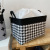 Houndstooth Pattern Three-Layer Thickened Drawstring Wardrobe Storage Basket Canvas Fabric Storage Basket Clothes Quilt Storage Basket