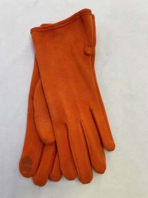 Winter Orange Winter Wool Finger Gloves Keep Warm Pure Color Tie-Dyed Spot Cycling Women's Clothing