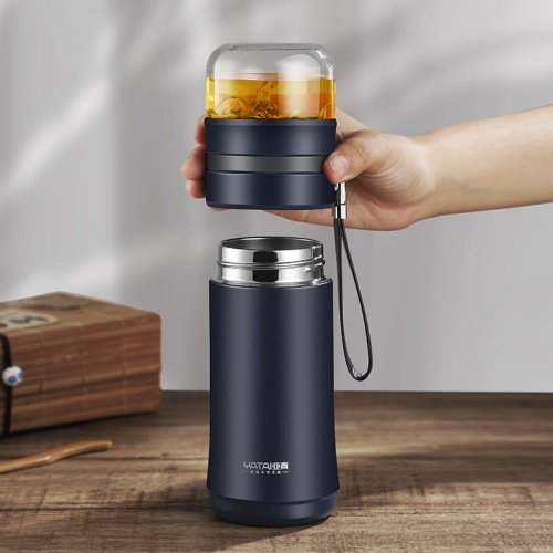 Cup Stainless Steel Vacuum Cup Chinese Tea and Water Separation Creative Gift Double Layer Glass Cup Water Cup..