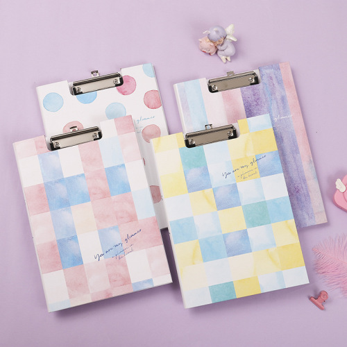Yi Dance Shan A4 Folding File Cartoon Girlish New Student Power Clip Test Paper Clip Office Supplies