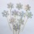 Birthday Decoration Golden Flash Snowflake Inserts Cake Plug-in Decorative Flag Snowflake Cake Decoration 10 Pieces