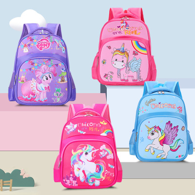 New 3-8 Years Old Kindergarten Backpack Children Cartoon Cute Backpack Primary School Student Backpack Lightening Bag Factory Wholesale