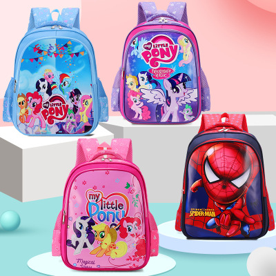Pu Digital Foreign Order Primary School Student Schoolbag Children's Grade 1-3 Cartoon Cute Backpack Lightweight Backpack Factory in Stock