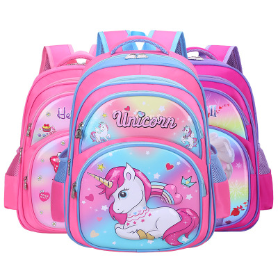New Children's Schoolbag Primary School Student Grade 3-6 Girls Burden Reduction Spine Protection Backpack Cartoon Backpack Factory Direct Sales
