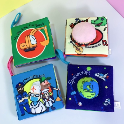 Early Education Name Cloth Book Professional Cloth Book Musical Instrument Cloth Book Washable Bite Recognition Cloth Book in Stock Wholesale