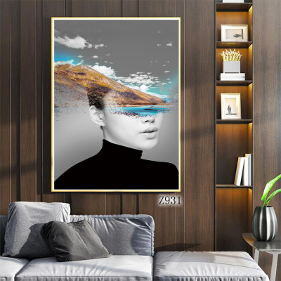 Figure Head Portrait Oil Painting and Mural Decorative Painting Photo Frame Cloth Painting Decorative Calligraphy and Painting Hanging Painting Abstract Sofa Bedside