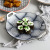 Japanese-Style Double Handle Disk Ceramic Underglaze Dish Dim Sum Dish European-Style Household Binaural Rice Dish