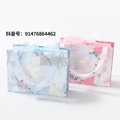 2021 Factory Direct Sales Valentine's Day Gift Box Hand Carrying Gift Box Gift Packaging Flip Box Gift Box
