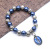 Virgin Cross Bracelet Sapphire Blue Pearl Cross Beads Beaded Bracelet Religious Ornament Bracelet