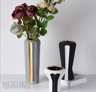 European-Style Ceramic Vase Decoration Flower Arrangement Living Room TV Cabinet Dining Table Flower Device Wedding Housewarming Gift