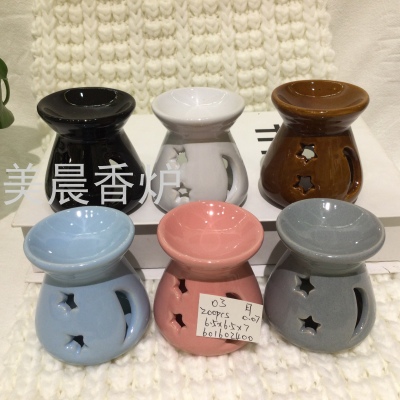 03 Candle-Style Ceramic Essential Oil Incense Burner