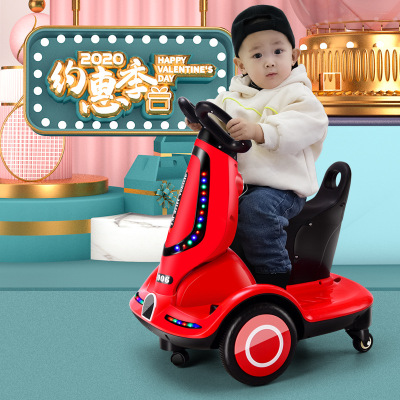 Children's Electric Balance Car One Piece Dropshipping Children's Toy Four-Wheel Remote Control Car Wholesale Factory Motorcycle Men's and Women's Battery Car